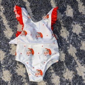 Sal & pimenta size 4t Santa swimsuit